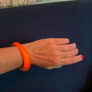 Rare neon orange Alexis Bittar bangle